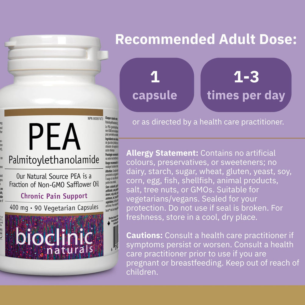 Bioclinic Naturals capsules closeup highlights vegan friendly PEA