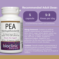 Bioclinic Naturals capsules closeup highlights vegan friendly PEA