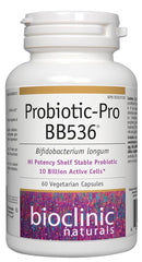 Bioclinic Naturals Probiotic Pro BB536 bottle front for daily gut support