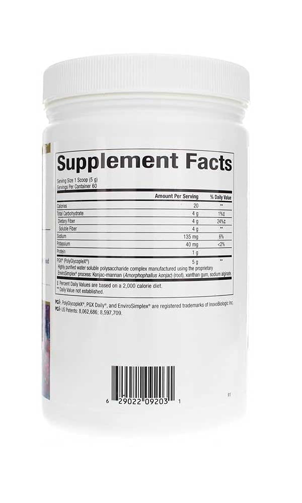 Bioclinic PGX granules with measuring scoop for easy portioning before meals.