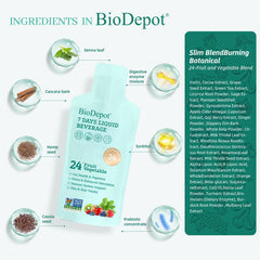 Biodepot Liquid Probiotics label highlights vegan and gluten-free ingredients