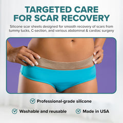 Biodermis EpiDerm Long Strips on C-section scar for flexible wear