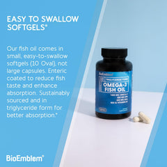 BioEmblem Omega-3 made in the USA in a GMP facility with four tests.