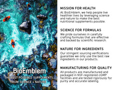 Lab-tested ingredients verify purity and accurate formula composition.