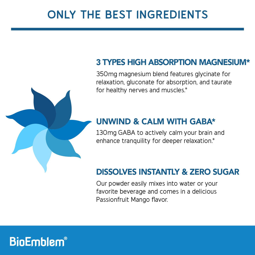 Closeup of BioEmblem scoop with the triple magnesium powder