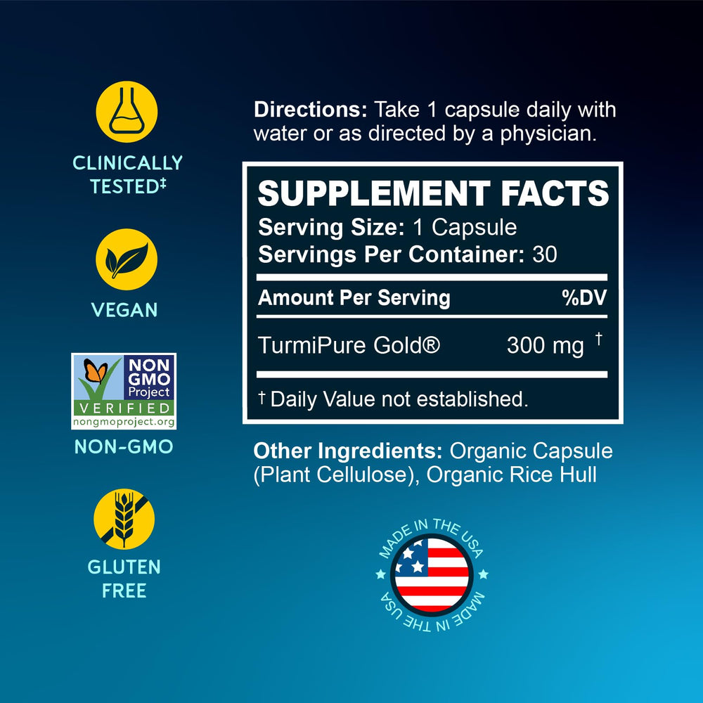 BioEmblem TurmiPure ingredient profile shows microemulsion technology.