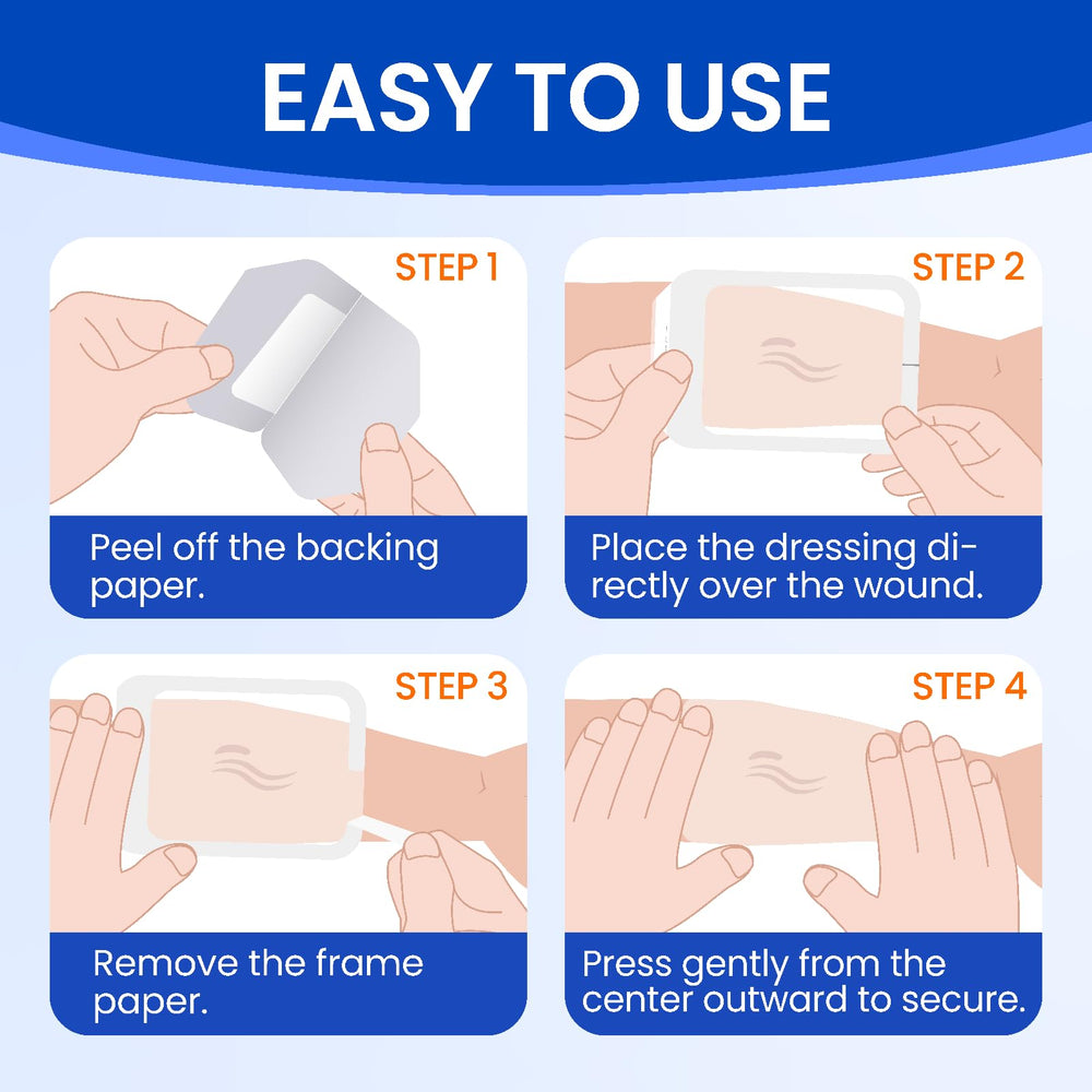 Bioemmalab easy peel removal bandage leaves no residue.