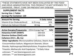 BioEnergyLife Histamine Control with glass of water for simple intake
