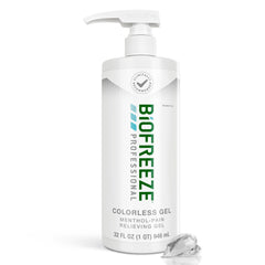 Biofreeze Professional Gel bottle front view highlighting the 32 oz size for quick relief.