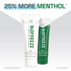 Biofreeze Professional gel bottle shows easy, mess-free application