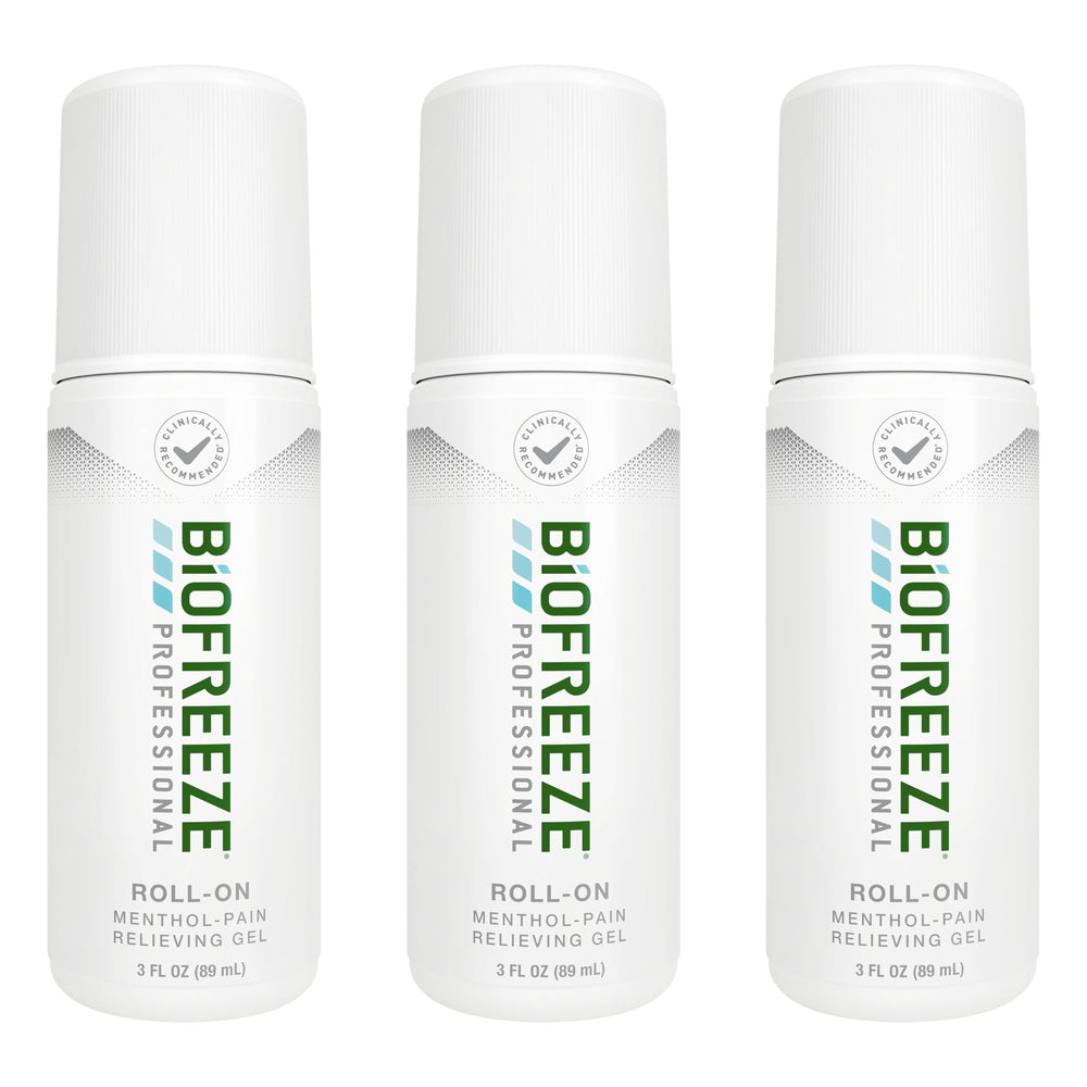 Biofreeze Professional Roll-On bottle ready for quick pain relief.