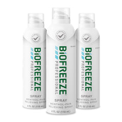 Biofreeze Professional spray bottle front view showing fast, targeted cooling relief
