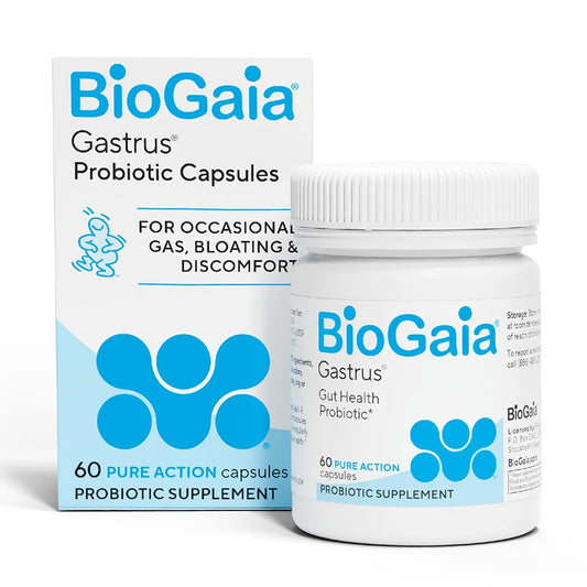 BioGaia Gastrus capsules packshot for gut balance and routine use