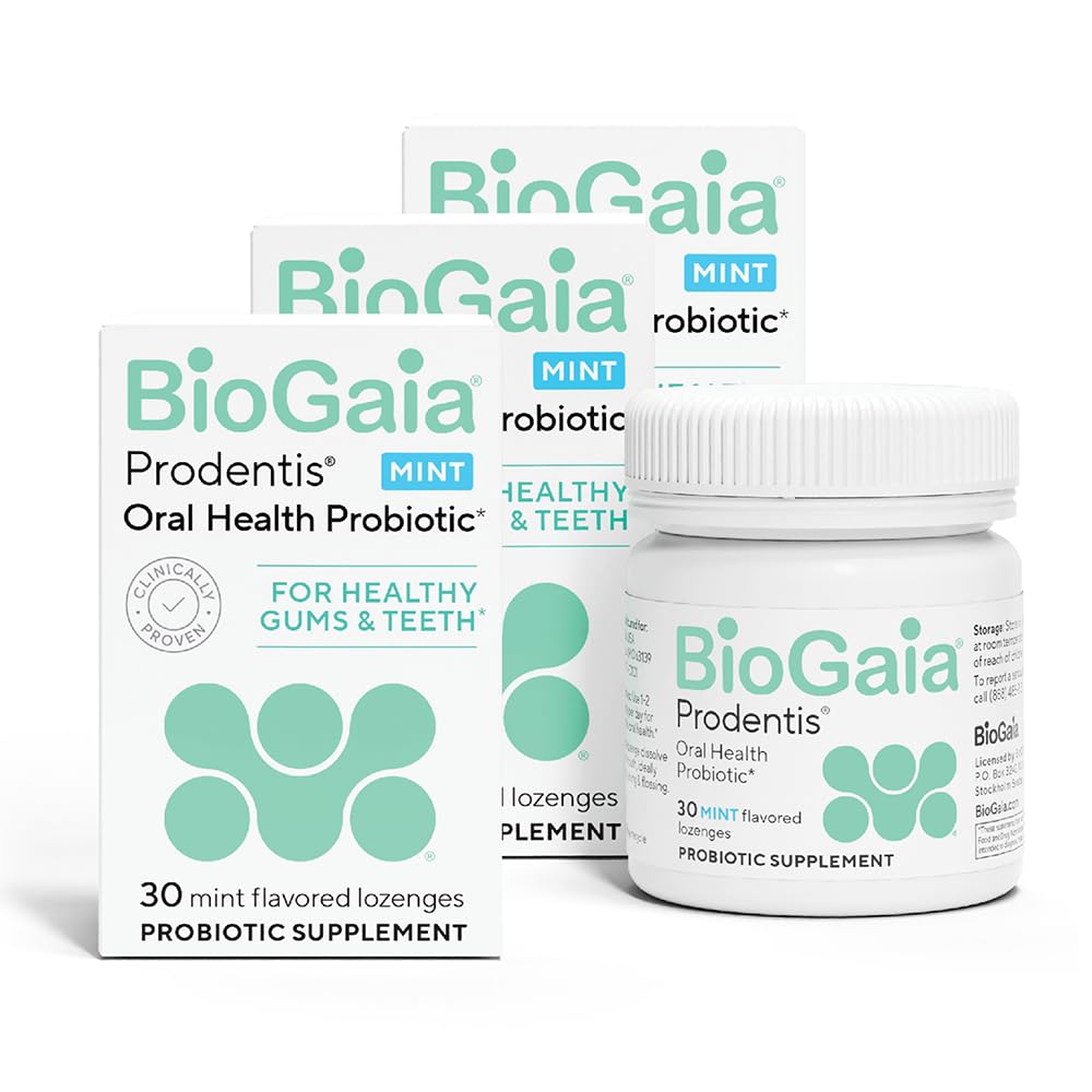 BioGaia Prodentis 3-pack box shown for daily oral balance.