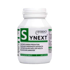 Label close-up showing Biogency Synext NAD+ and Made in Australia branding