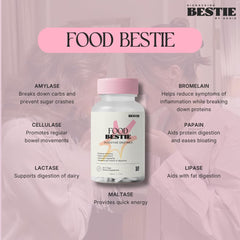 Biohacking Bestie Digestive Enzymes capsules close-up highlighting vegan gluten-free formula