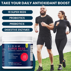 BIOHM Super Reds mixes smoothly in water or smoothies with no chunks.