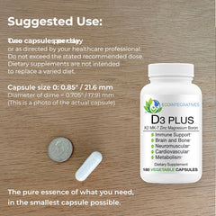 BioInnovations Bio-D3 Plus bottle shows Vitamin K2 for bone and cardiovascular health.