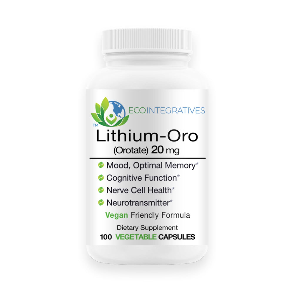BioInnovations Pharmacal Lithium Oro bottle and capsules for mood support