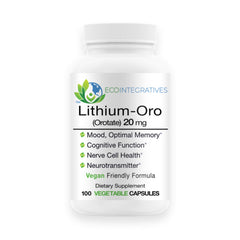 BioInnovations Pharmacal Lithium Oro bottle and capsules for mood support