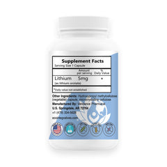 BioInnovations Pharmacal Lithium Oro capsules ready for cognitive function support.