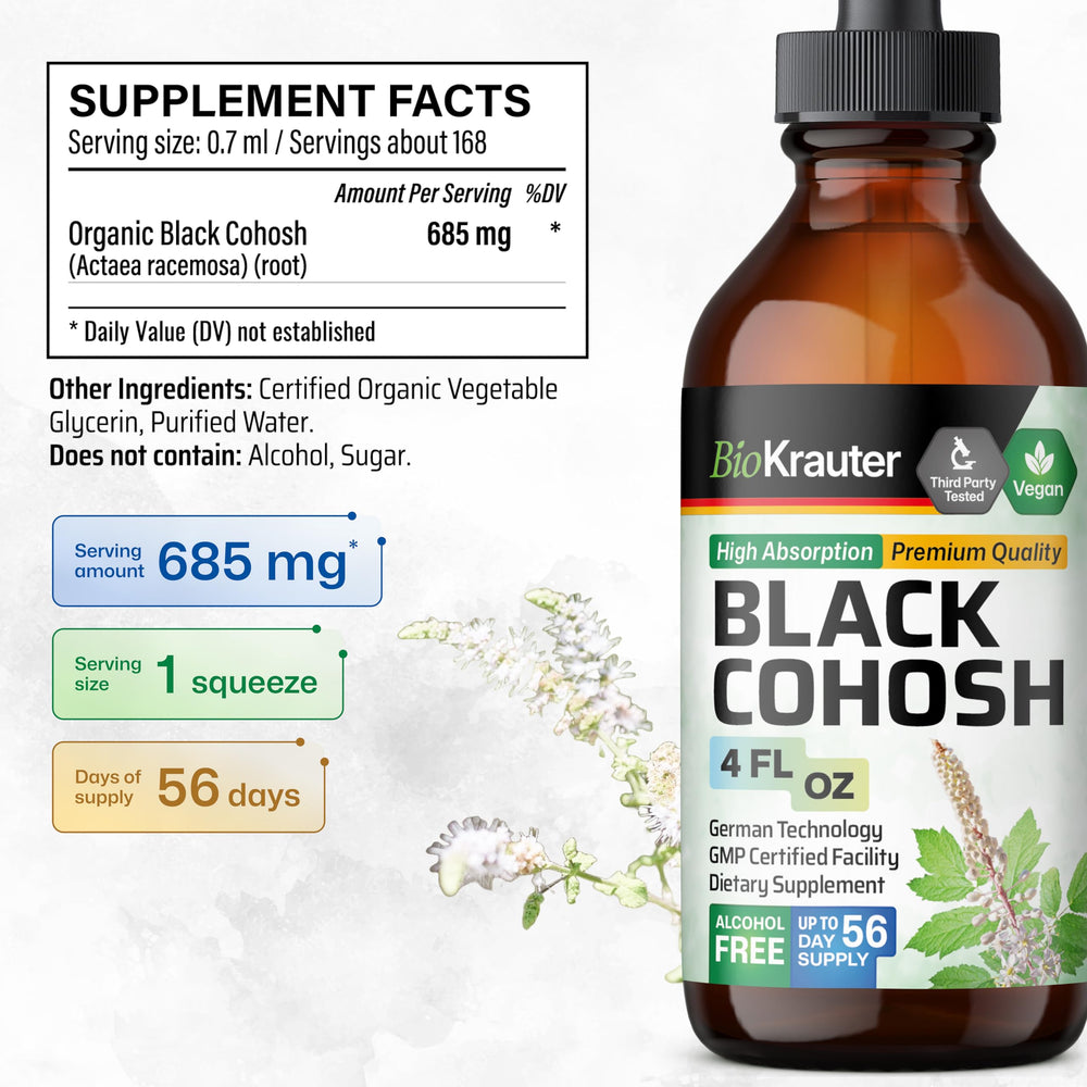 BIO KRAUTER bottle pour showcases easy dosing with glycerin-based extract.