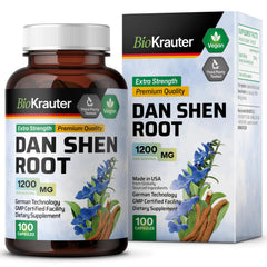 BIO KRAUTER Dan Shen vegan capsules with cellulose casing.