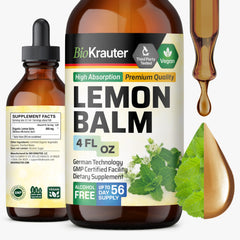 BIO KRAUTER Lemon Balm Tincture bottle shown for calm and natural support