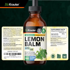 BIO KRAUTER Lemon Balm Tincture packaging on display