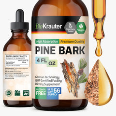 Biokrauter Pine Bark Extract Drops bottle ready for daily antioxidant support.