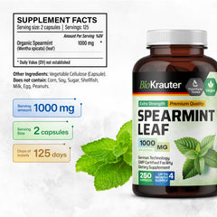 BIO KRAUTER ingredients panel highlighting natural spearmint profile