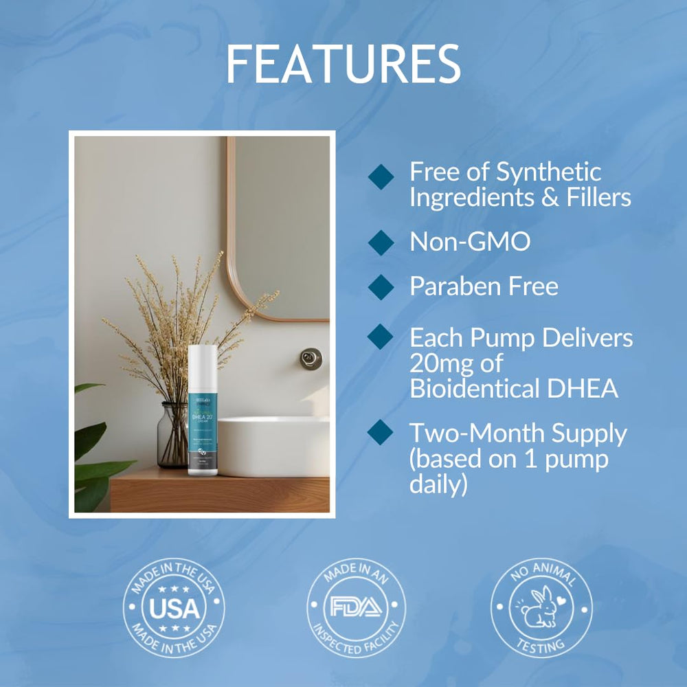 BIOLABS PRO DHEA cream manufactured in USA in certified facility