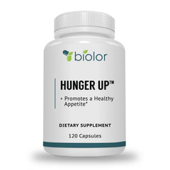 Biolor HungerUp bottle front showing natural appetite support