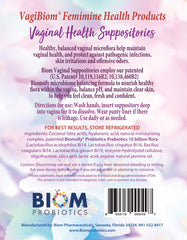 Biom Probiotics box-back highlights odor control and microflora balance