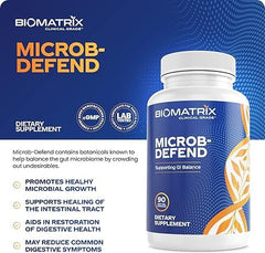 BioMatrix bottle pouring capsules for convenient daily digestion support.