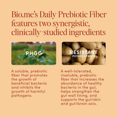 Bio.me fiber powder mixes easily into tea or coffee for a gentle digestive blend.