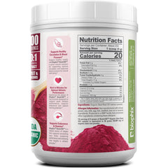 Biophix Beets10X no sugar added badge emphasizes clean ingredients