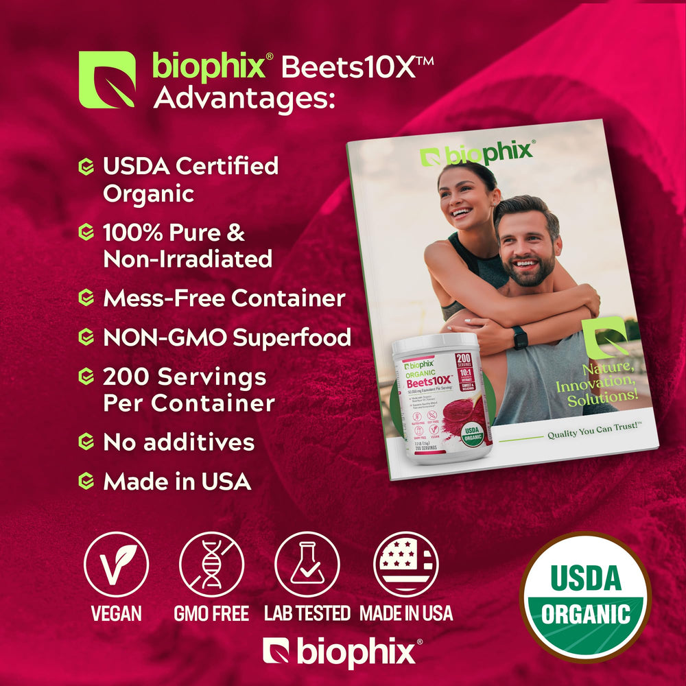 Biophix Beets10X powder dissolving in water for quick daily use