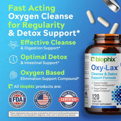 Biophix Oxy-Lax cGMP facility badge indicating safety and consistency.
