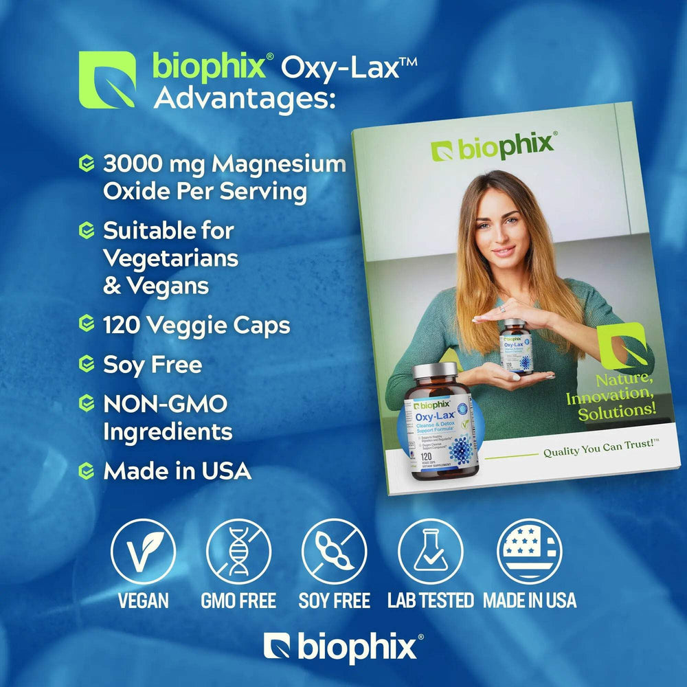 Biophix Oxy-Lax magnesium oxide powder visual for versatile mixing.