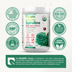 Biophix Spirulina Powder in a Bowl with toppings for a protein-boosting breakfast