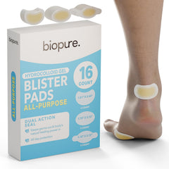 BIOPURE waterproof barrier pad protects blistered skin during activities