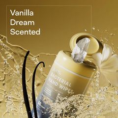 BIOPURE vanilla-scented travel canister of wet wipes for quick cleanups