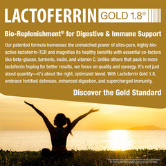 Premium packaging of BioQuad Lactoferrin Gold communicates quality.