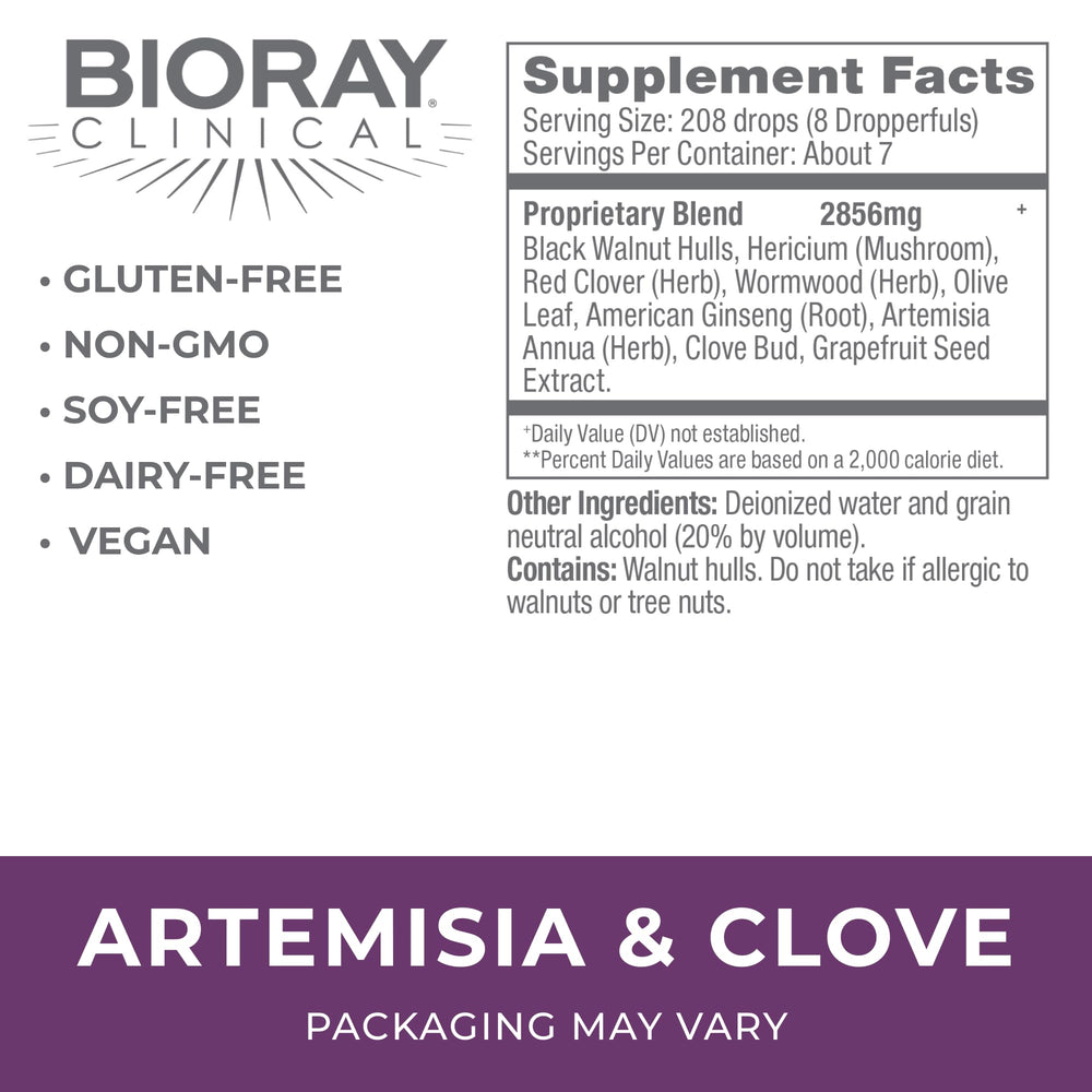BIORAY Artemisia & Clove dropper for daily balance and dosing
