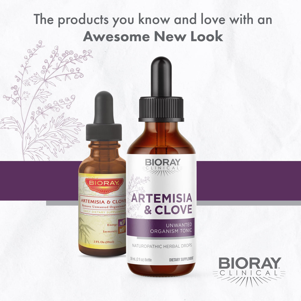 BIORAY Artemisia & Clove label highlights organic ingredients