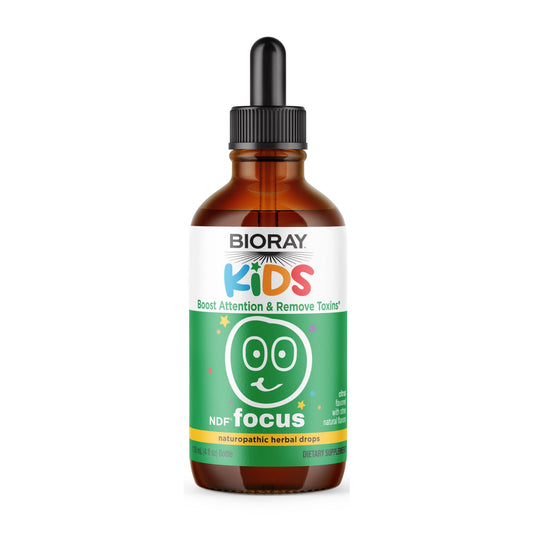 BIORAY Kids NDF Focus Citrus bottle with label, for clearer focus support.