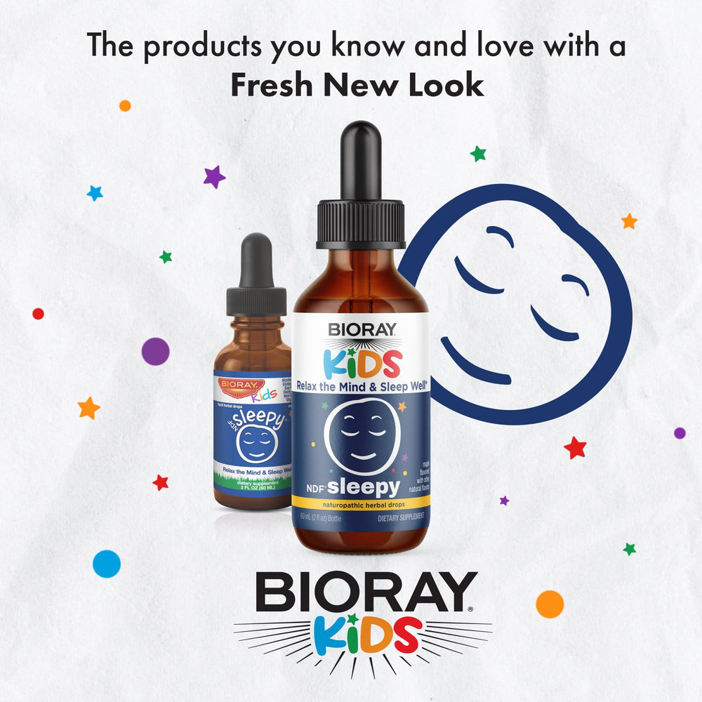 Dosing dropper image suggests a simple nightly routine for kids