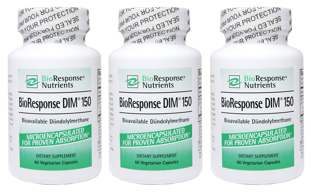 Bioresponse DIM 150 3-pack bottle front view for daily wellness support.