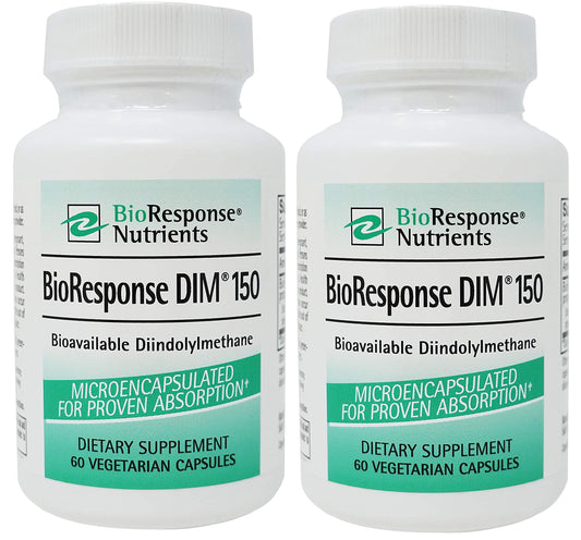 BioResponse DIM 150 bottle front view shows packaging and enhanced absorption potential.